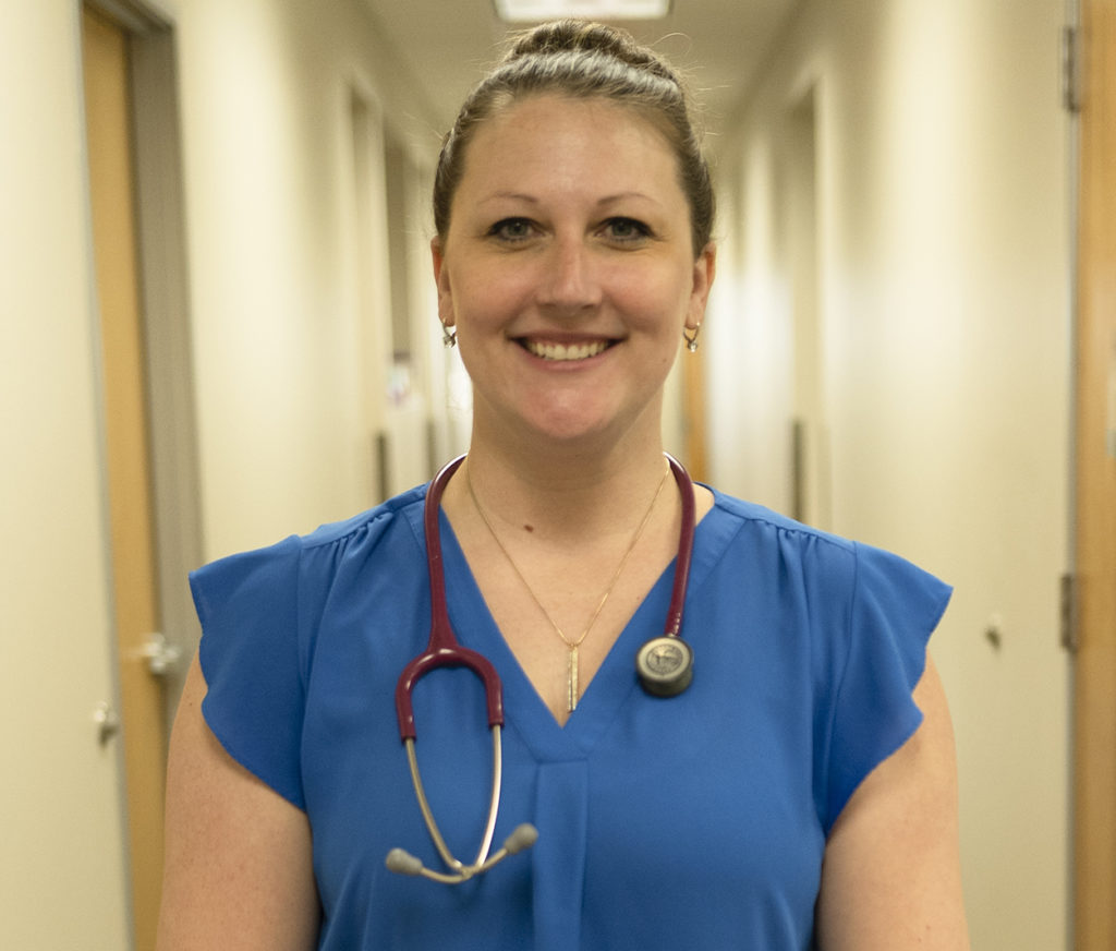 Rachelle Buescher headshot in Tiger Pediatrics